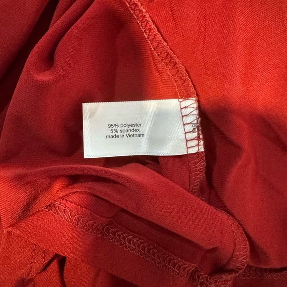 Lane Bryant Red Short Sleeve Wrap Front Midi Dress Size 2X 18/20 New With Tags - Picture 8 of 8